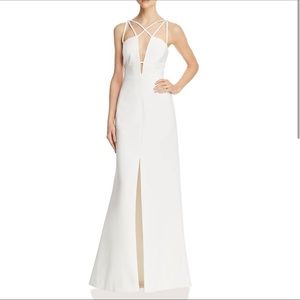 BCBGMaxazria Off-White Strappy “Padma” Maxi Dress